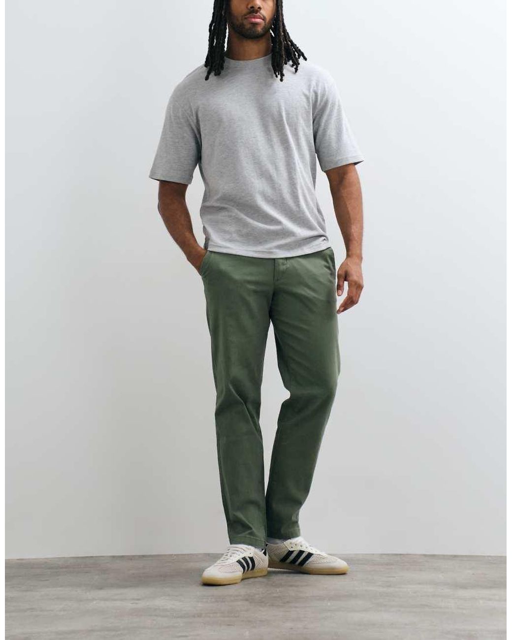 Jack & Jones Gray Ollie Regular Chinos for men