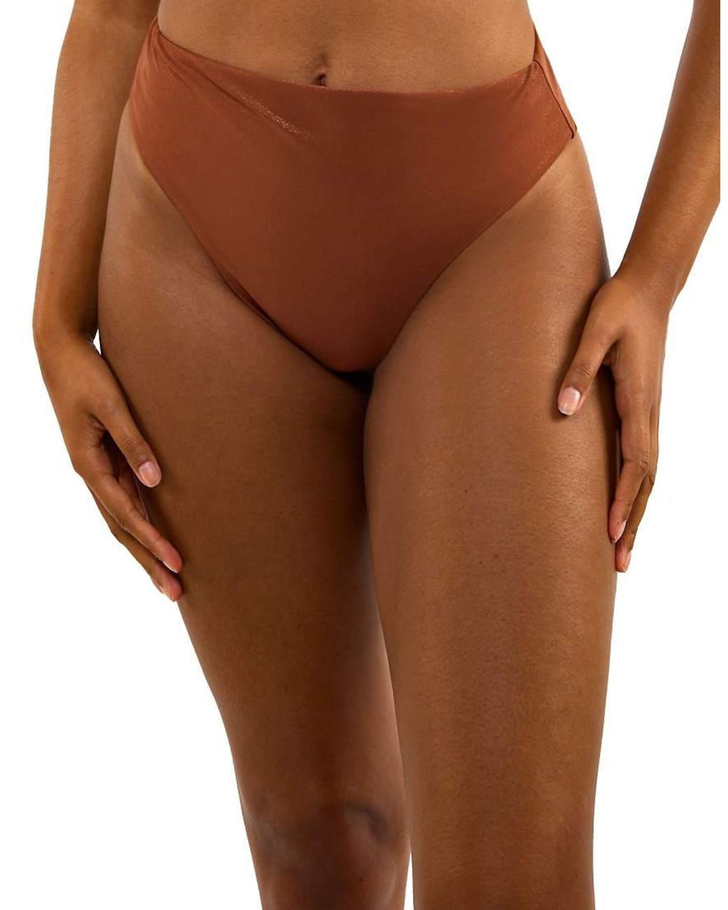 Wolf & Whistle Brown Morgan Glitter Mix & Match High-Waist Brief