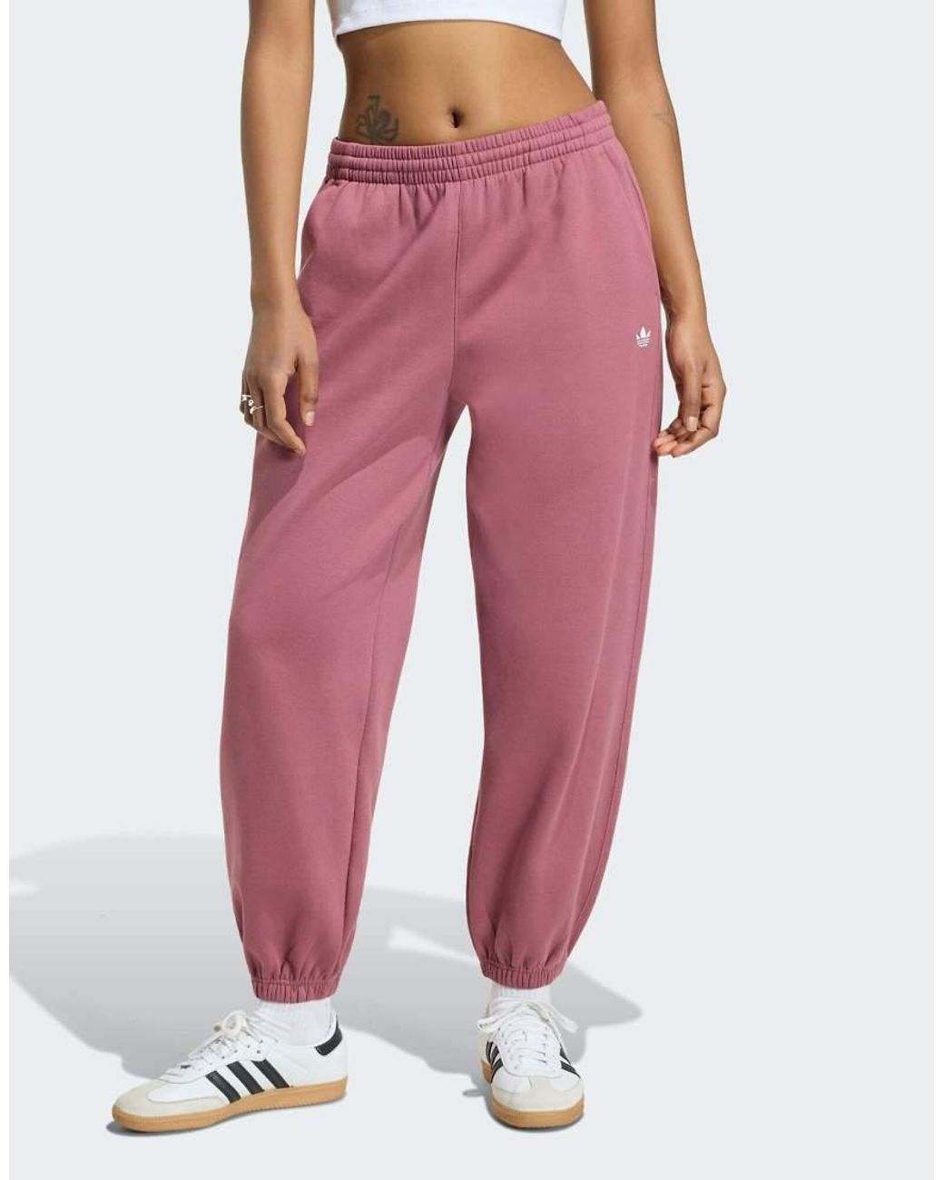 Adidas Originals Pink Essentials Loose Fleece joggers