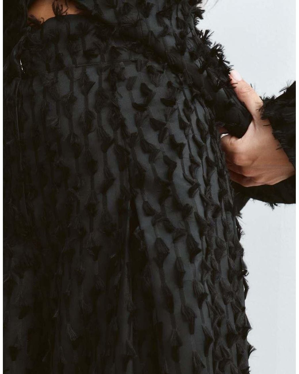 ARRANGE Black Textured High Waist Wide Leg Pants Co-ord