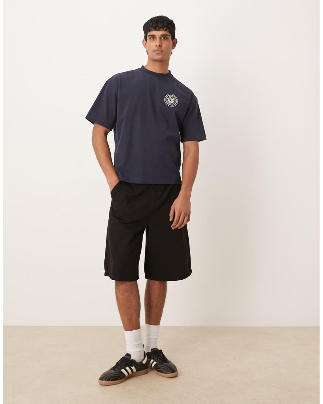 Prohibited Blue Horse Racing Back Print Graphic T-shirt for men