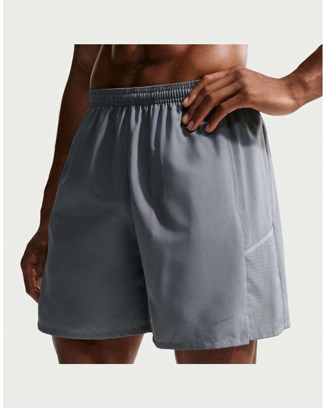 Nike Gray Miler Dri-Fit 7-Inch Unlined Shorts for men
