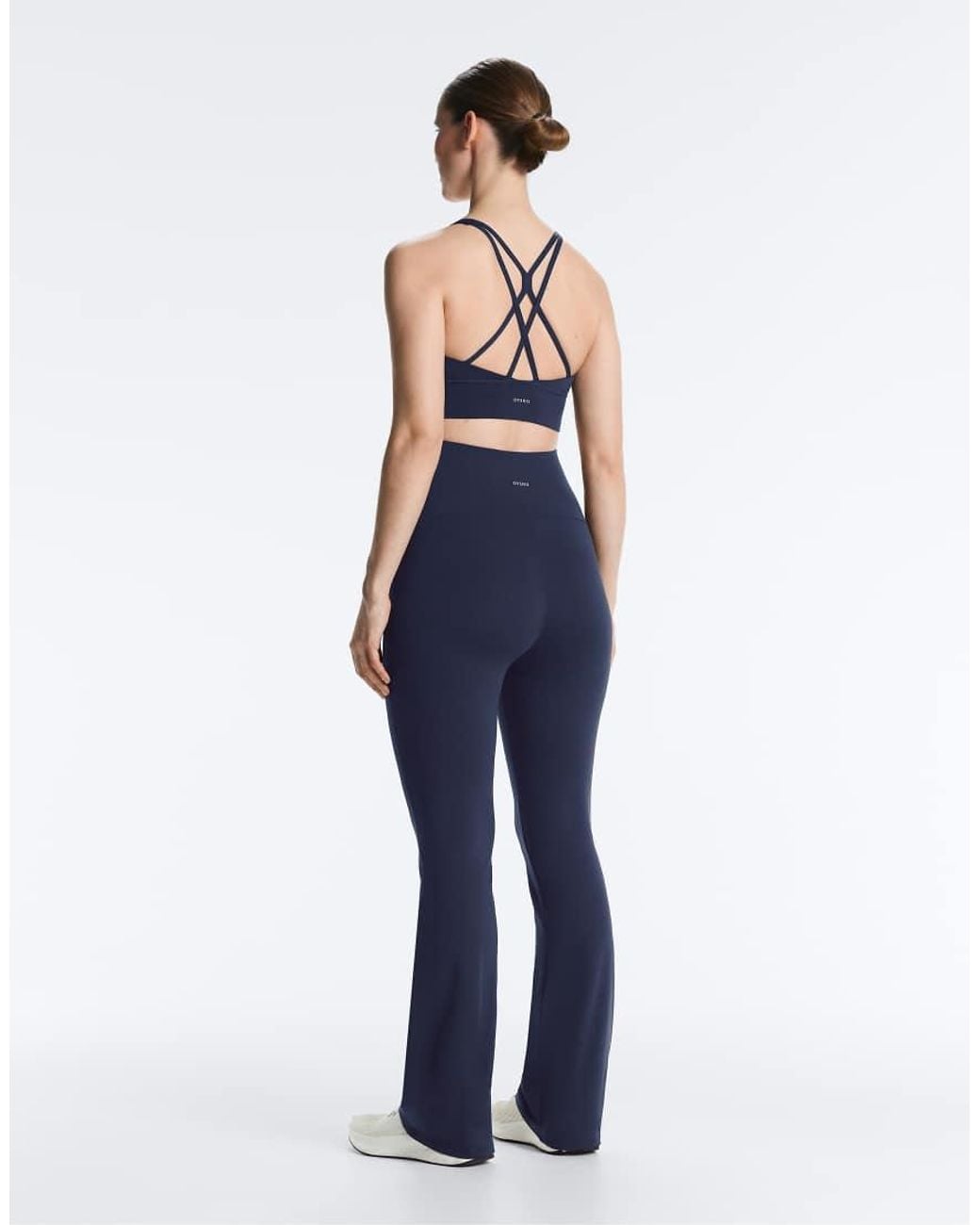 Oysho Blue Maternity Comfortlux 80Cm Flare Trousers