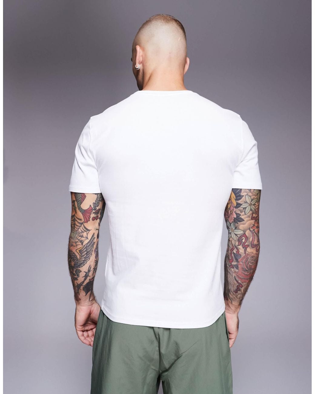 4505 White Shrunken Fit Cotton Training Baby Tee With Quick Dry Finish for men