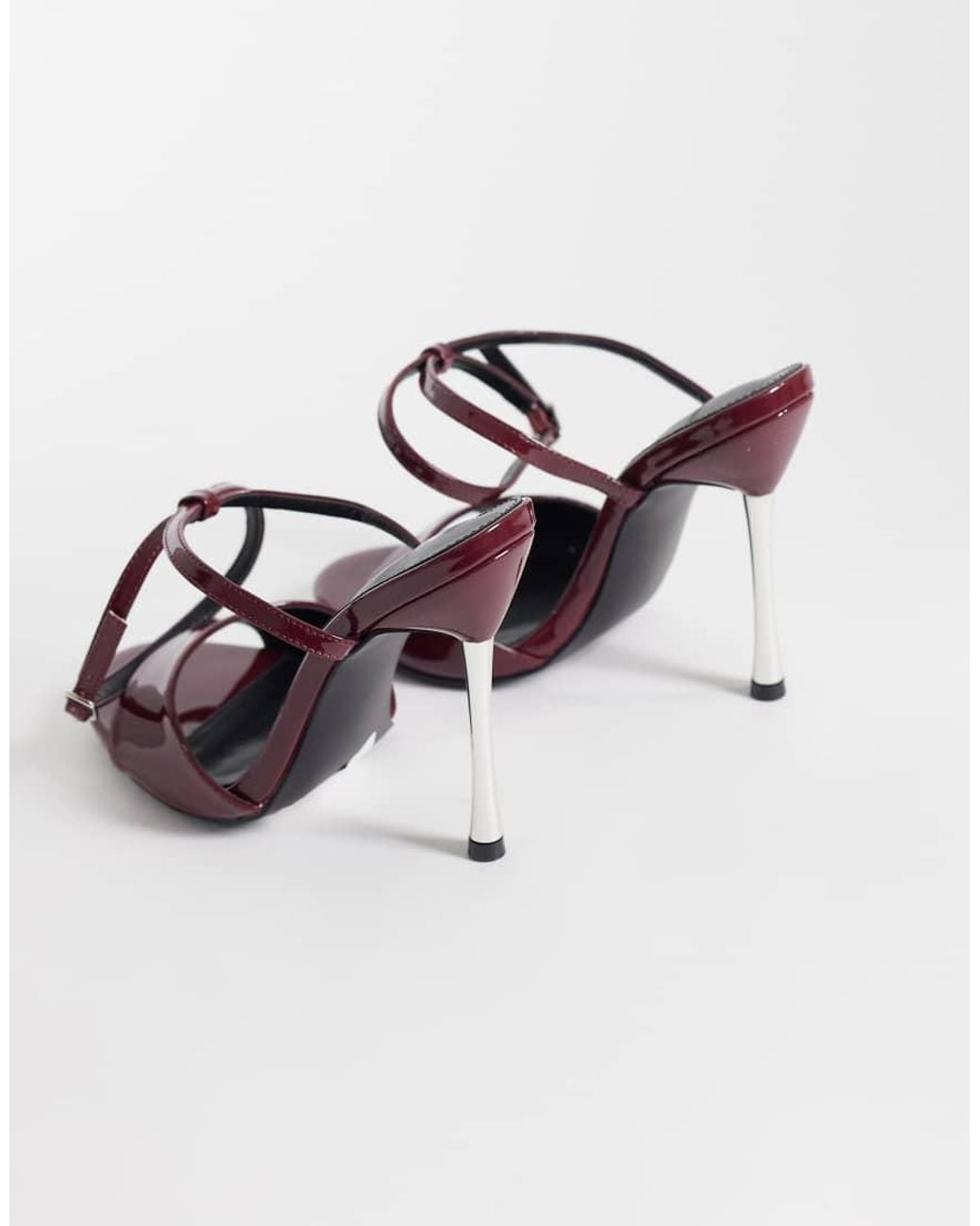Public Desire Red Brooklyn Heeled Sandals