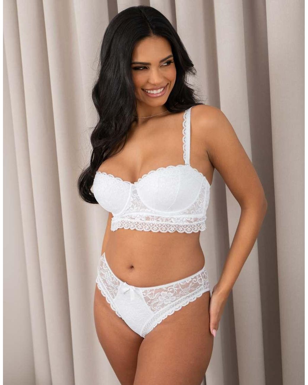 Pour Moi White Rebel Longline Multiway Strapless Bra