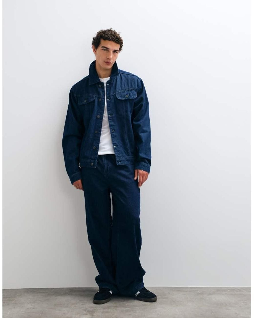 ASOS Blue Co-ord Trucker Jacket for men
