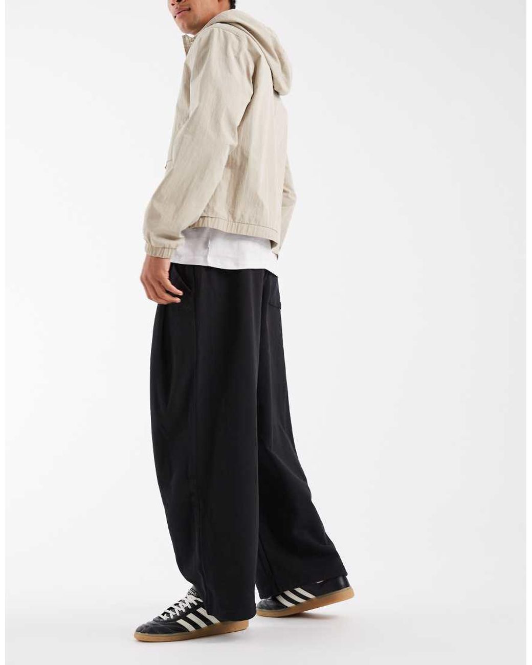 Adidas Originals White Premium Essentials Open Wide Hem Pants for men