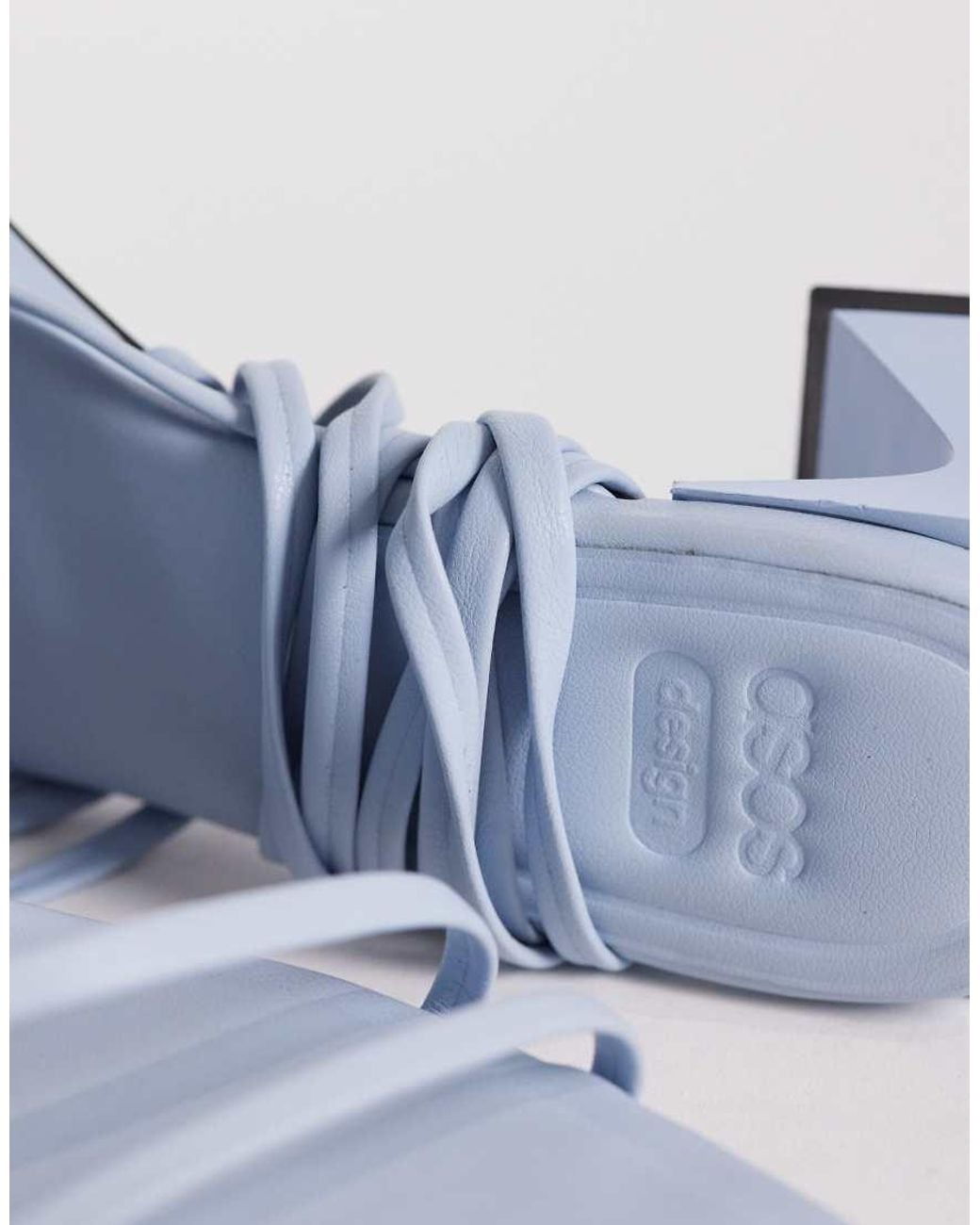 ASOS Blue Hundred Strappy Block Heel Sandals