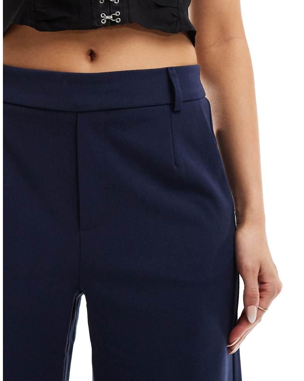 Vila Blue High Waist Wide Leg Trouser