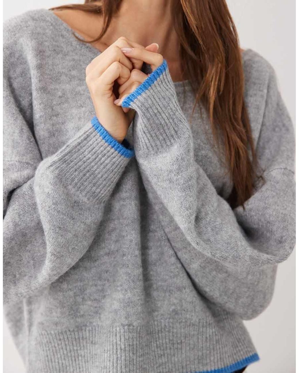 Cotton On Gray Luxe V Neck Knit
