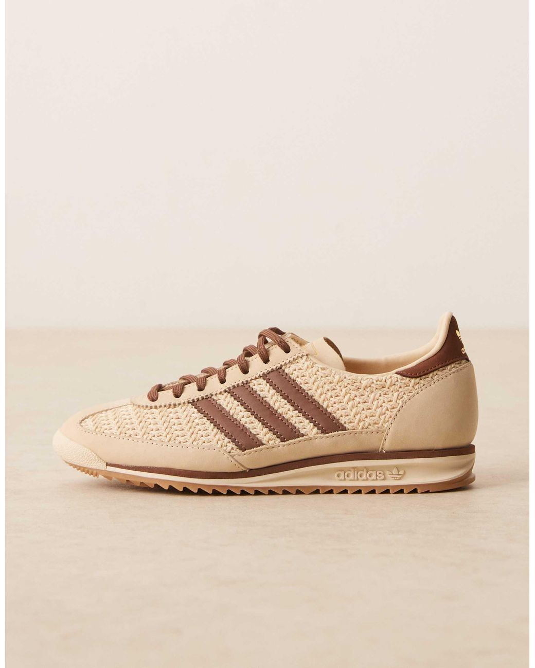 adidas gazelle silver green womens Adidas SL 72 Knit Wales Bonner Brown  LOCKERSTREET