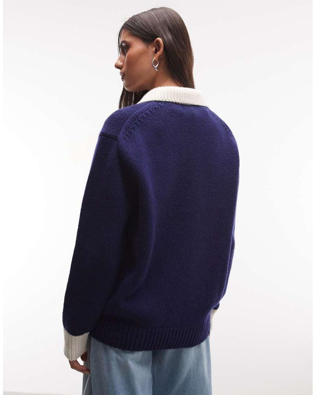 Polo Ralph Lauren Blue Knitted Large Pony Rugby