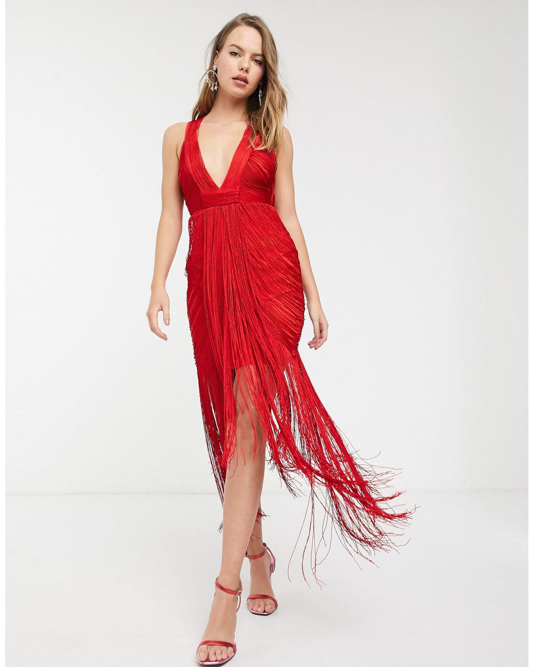 all over fringe dress