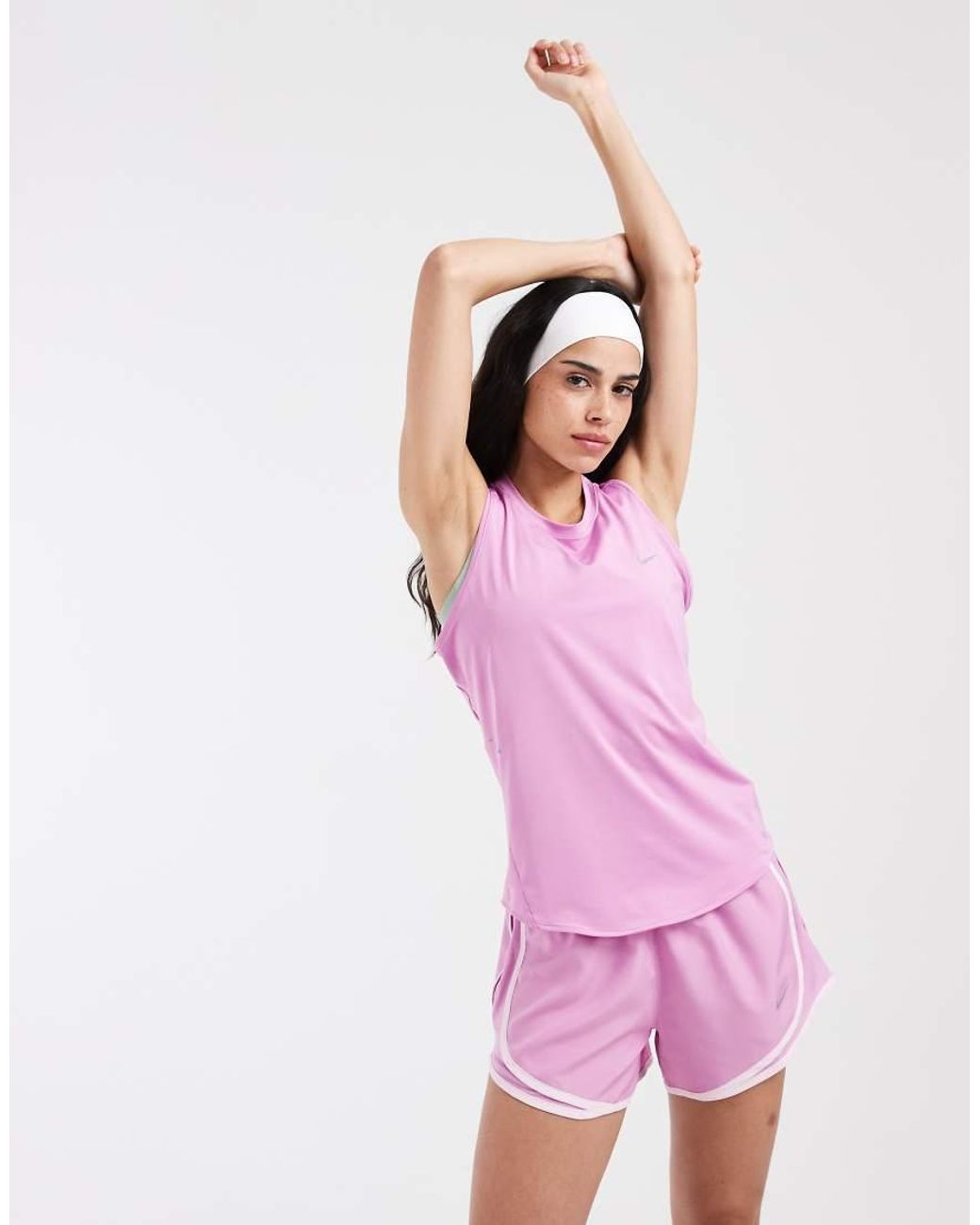 Nike Pink Tempo Dri-Fit Mid Rise 3 Inch Shorts