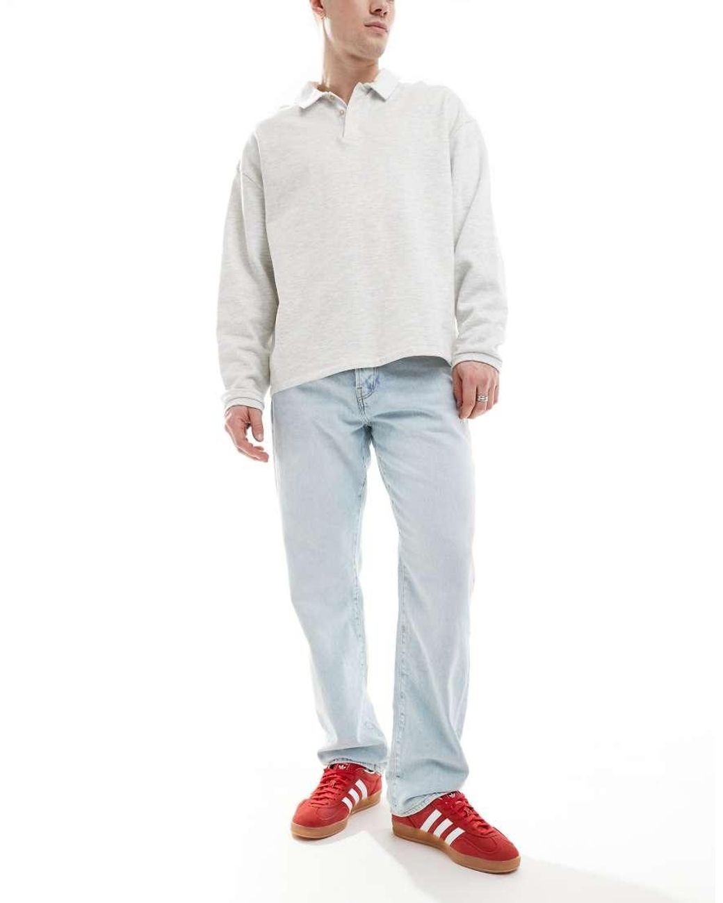Only & Sons White Edge Straight Jeans for men