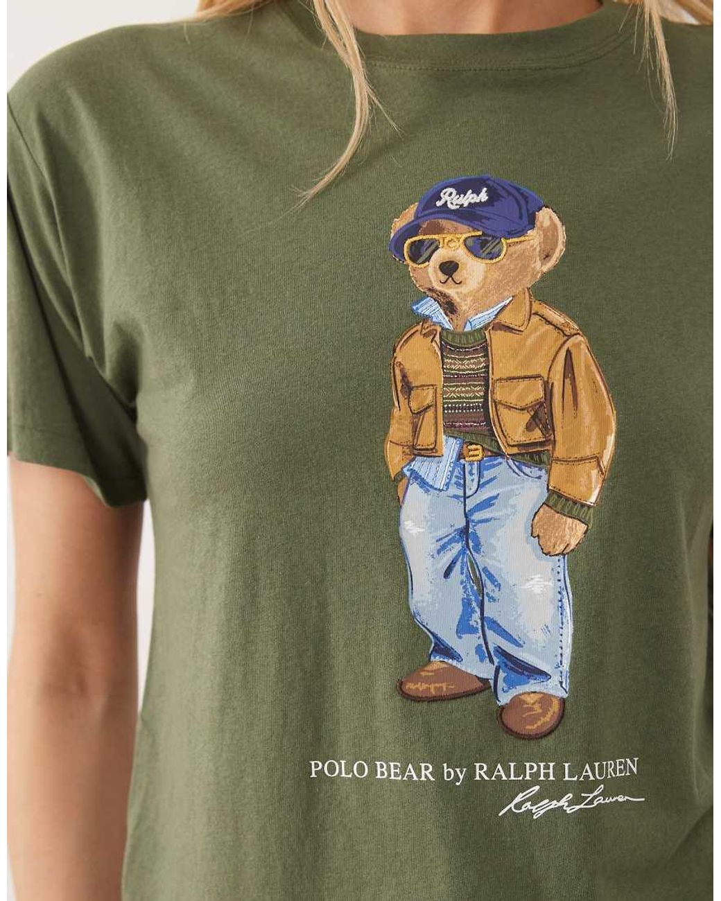 Polo Ralph Lauren Green Polo Bear Straight Fit T-shirt