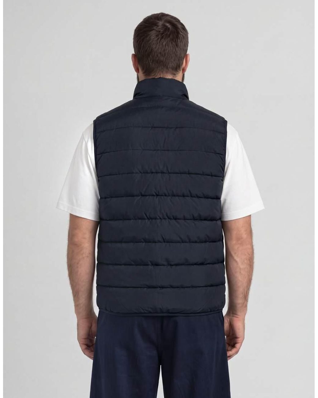 Lyle & Scott Blue Mid Jackets Quilted Gilet for men