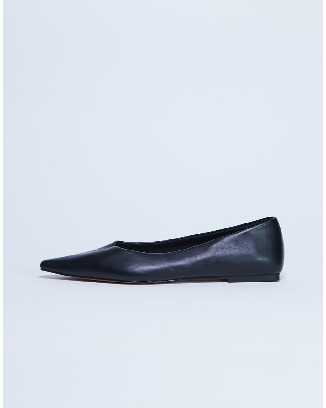 TOPSHOP Blue Ace Point Toe Flat Shoes