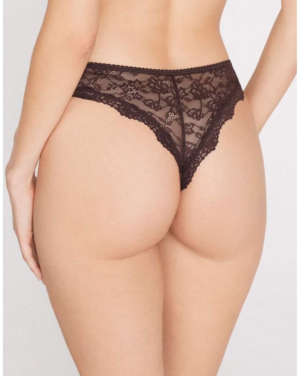 Tezenis Brown Lace Brazilian Briefs
