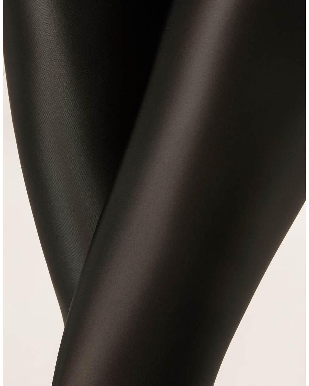 Calzedonia Black Satin Tights