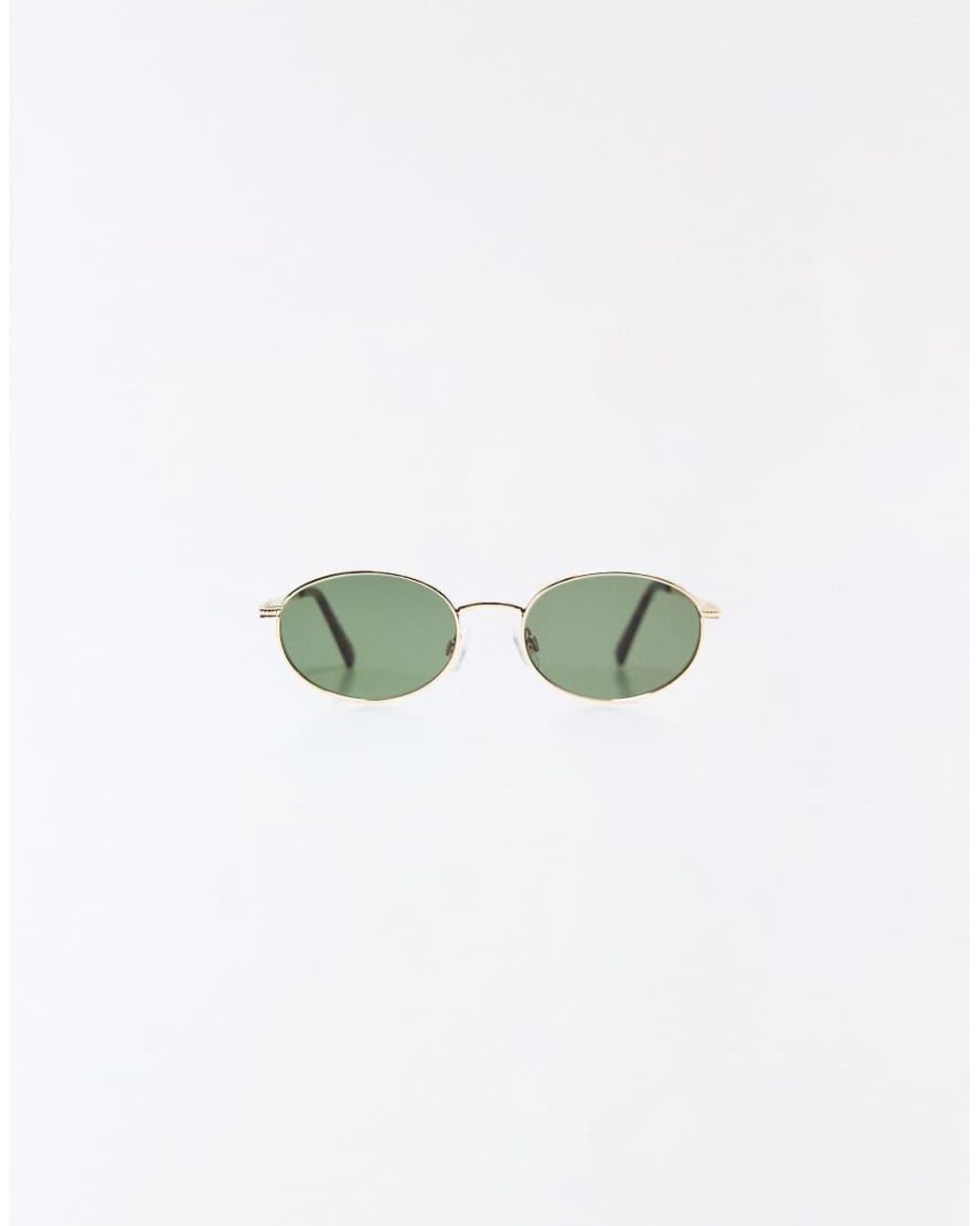 Bershka Green Oval Sunglasses for men