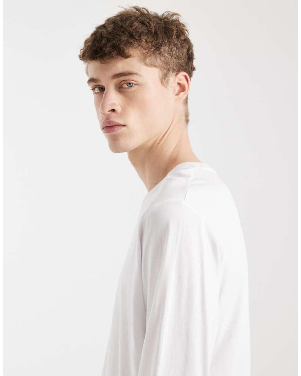 Jack & Jones White Long Sleeve T-shirt for men