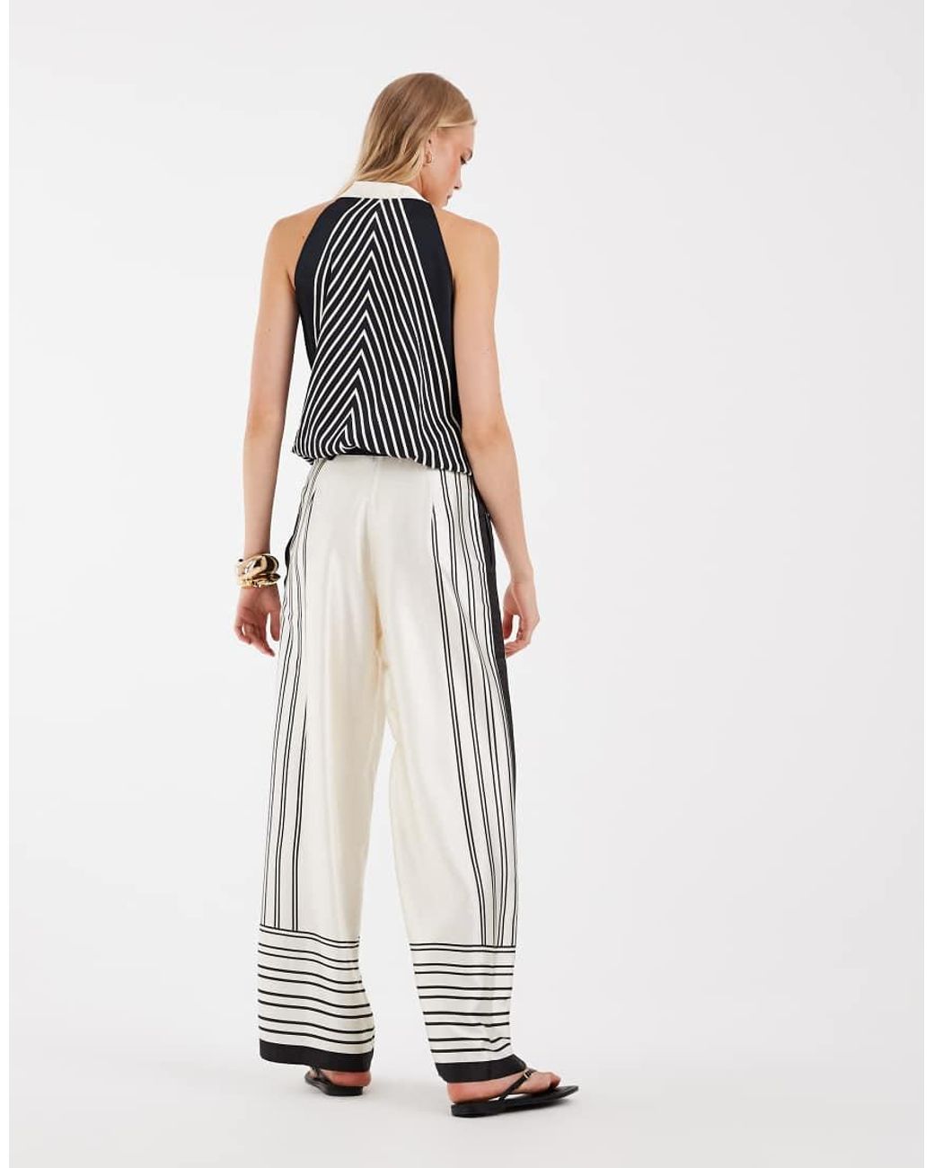 Vero Moda White Wide Leg Palazzo Trouser Co-ord