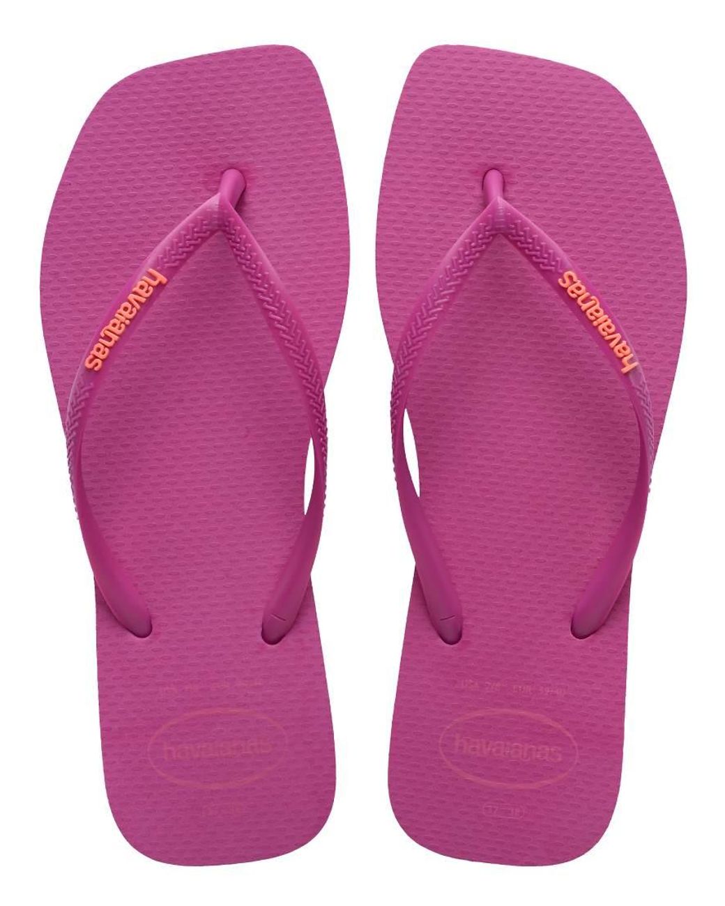 Havaianas Purple Slim Square Toe Flip Flops