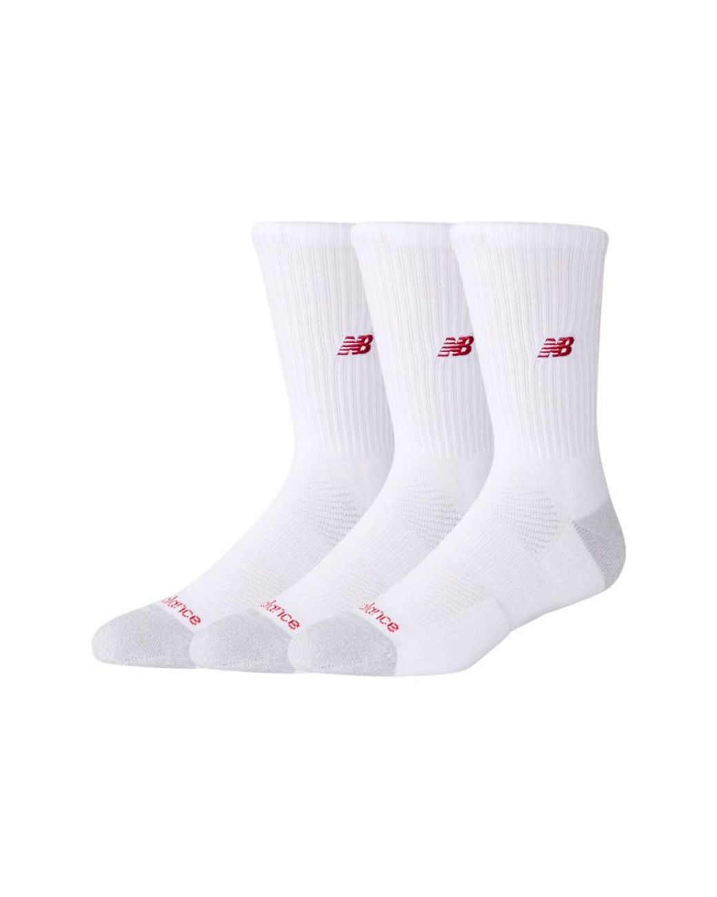 New Balance White Active Premium Crew 3 Pack