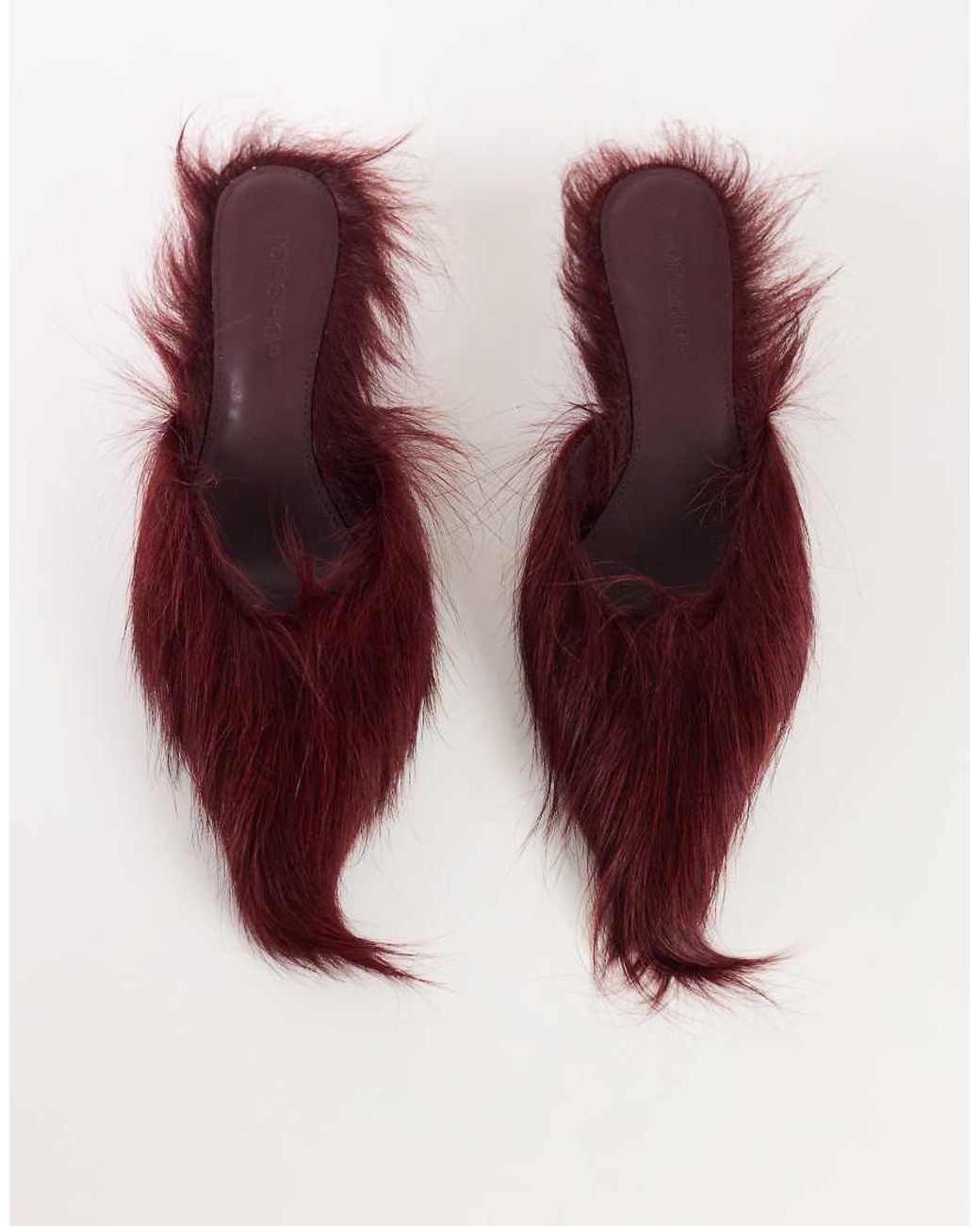 TOPSHOP Purple Asher Kitten Heel Court