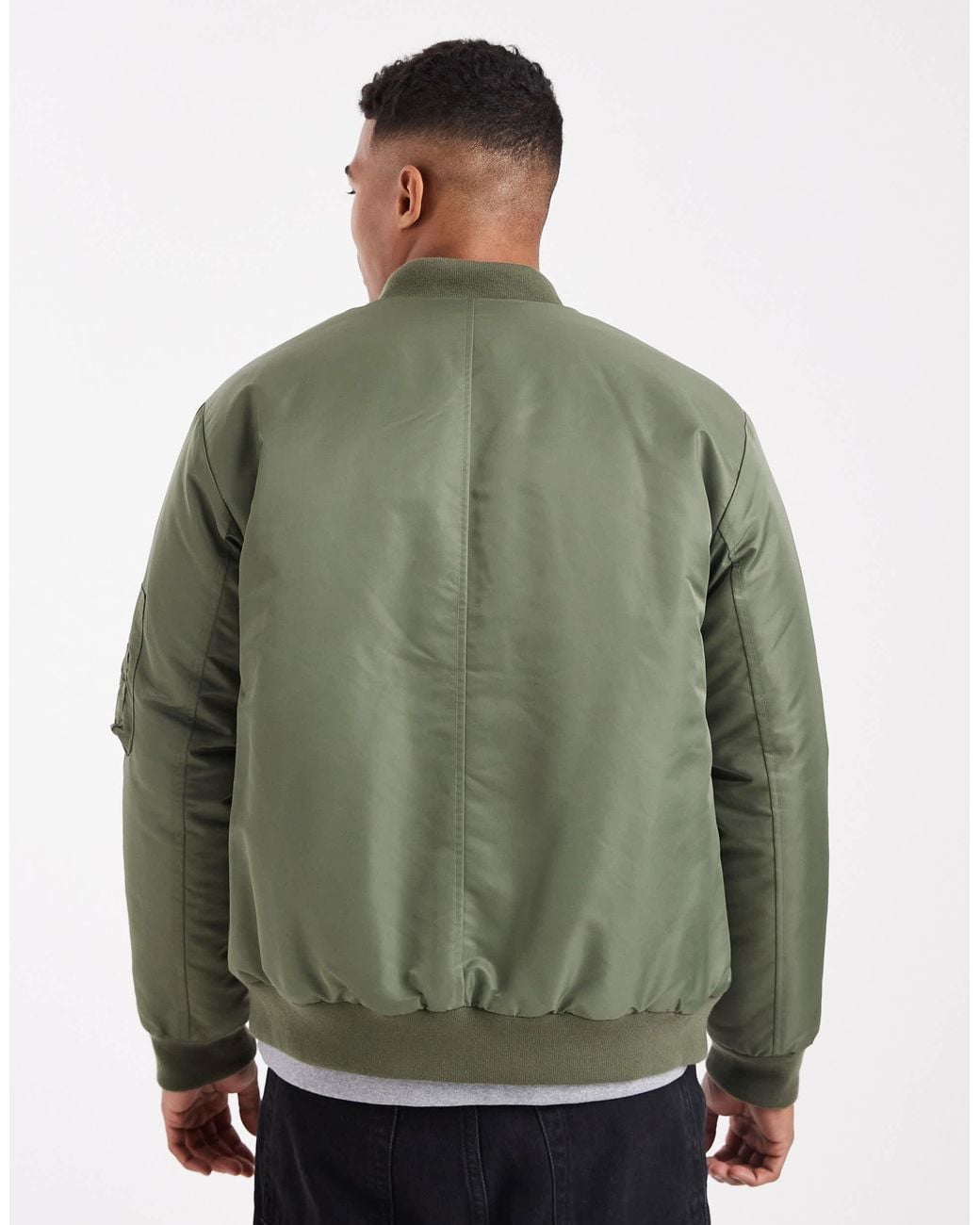 ASOS – ma1 – khaki bomberjacke in Green für Herren