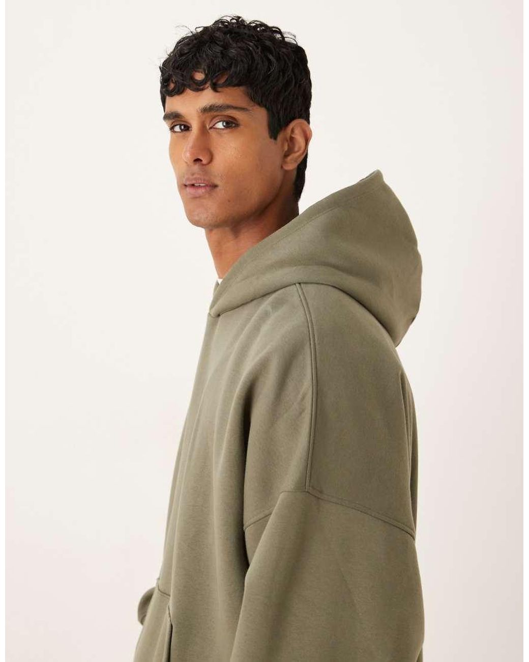 ASOS Green Essentials Extreme Oversized Hoodie for men