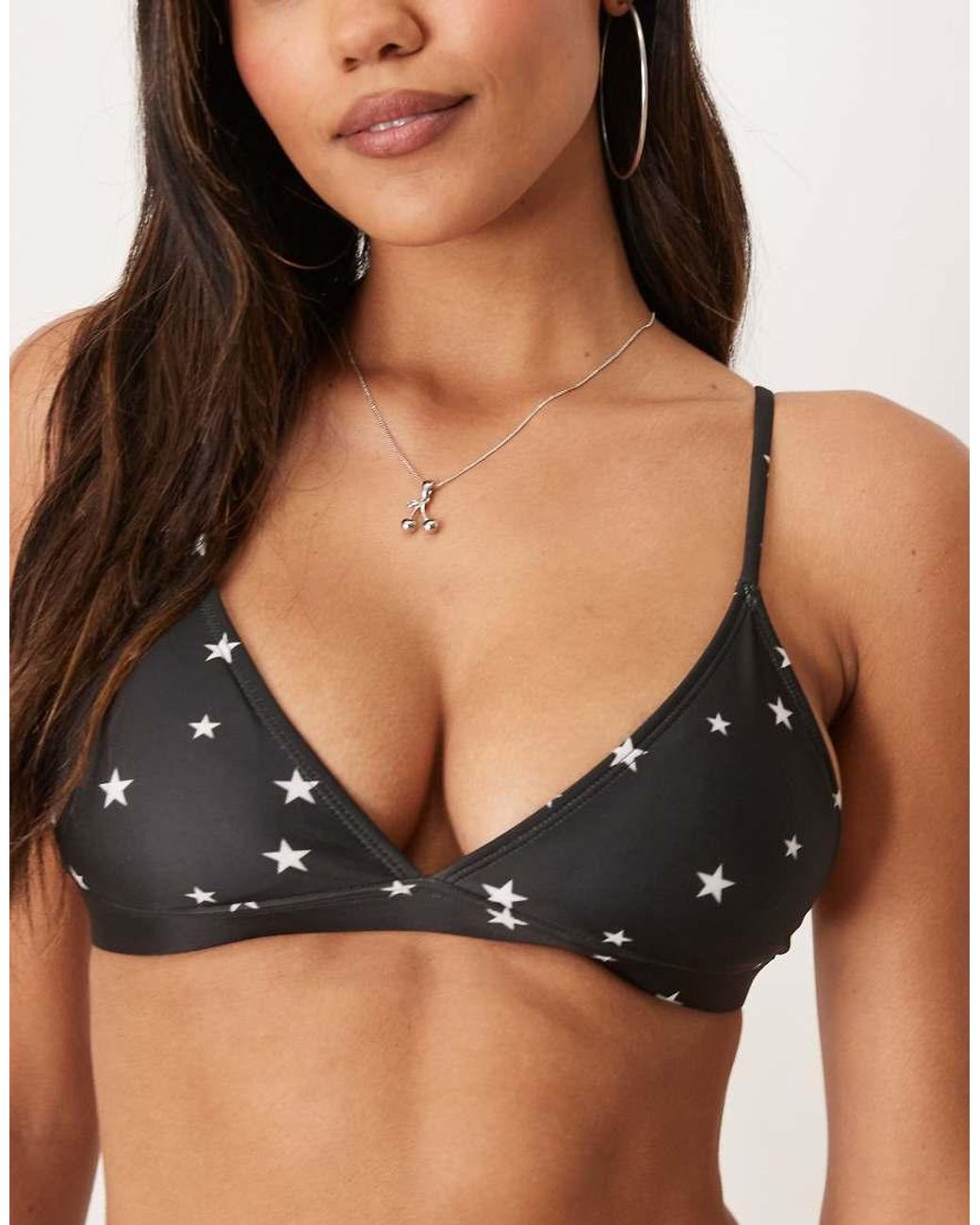 OOSC Black Shining Star Boost 'Em Up Bikini Top