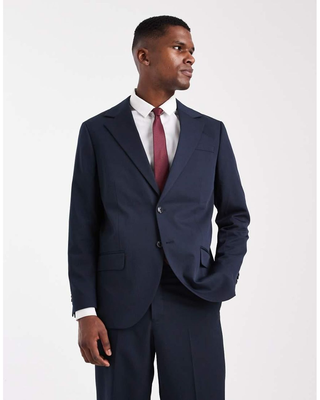 Jack & Jones Blue Relaxed Suit Jacket for men
