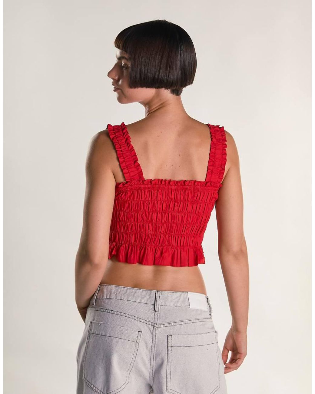 Glamorous Red Smocked Top