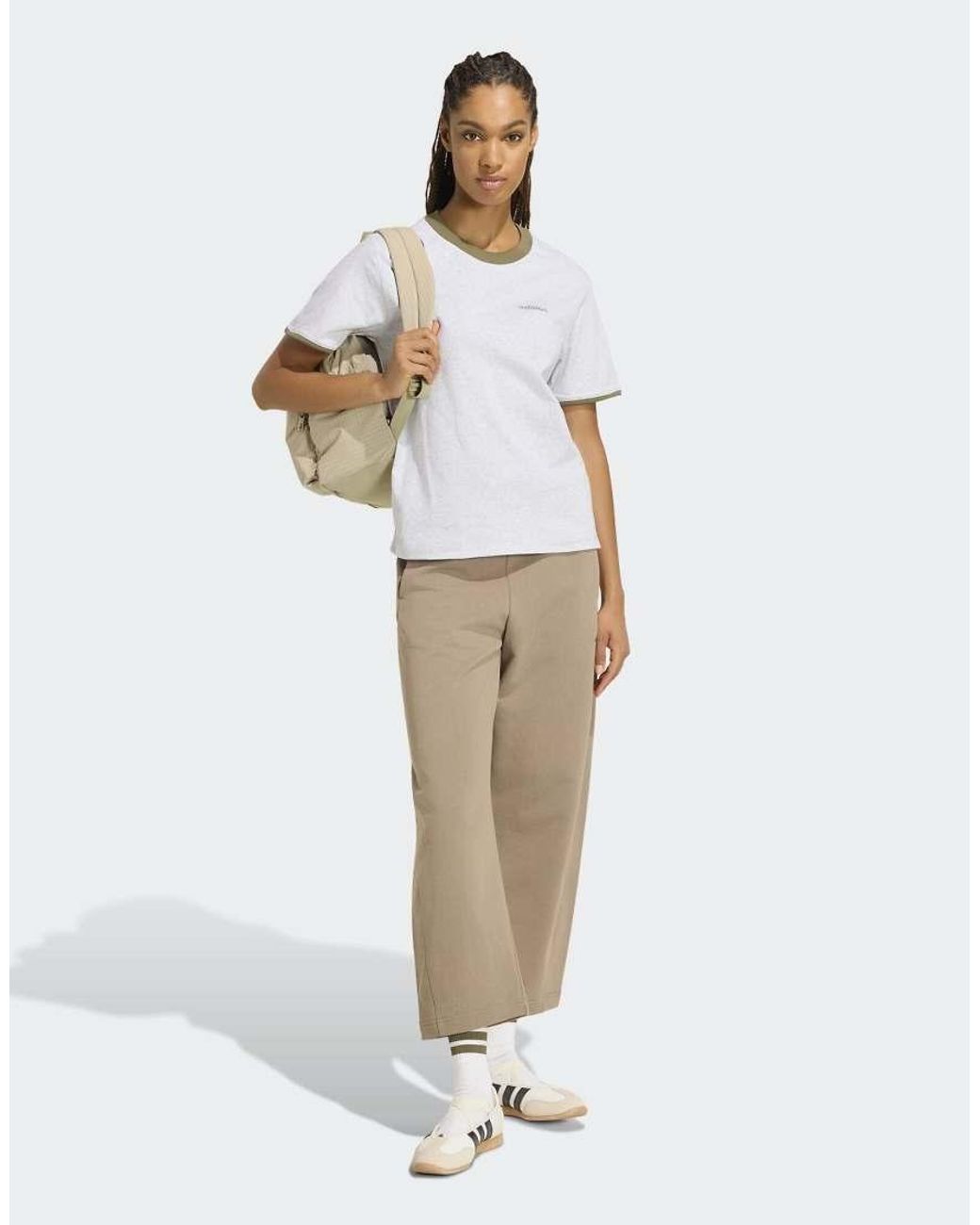 Adidas Originals White Seasonal Essentials Colorpop T-shirt With Embroidered Graphic