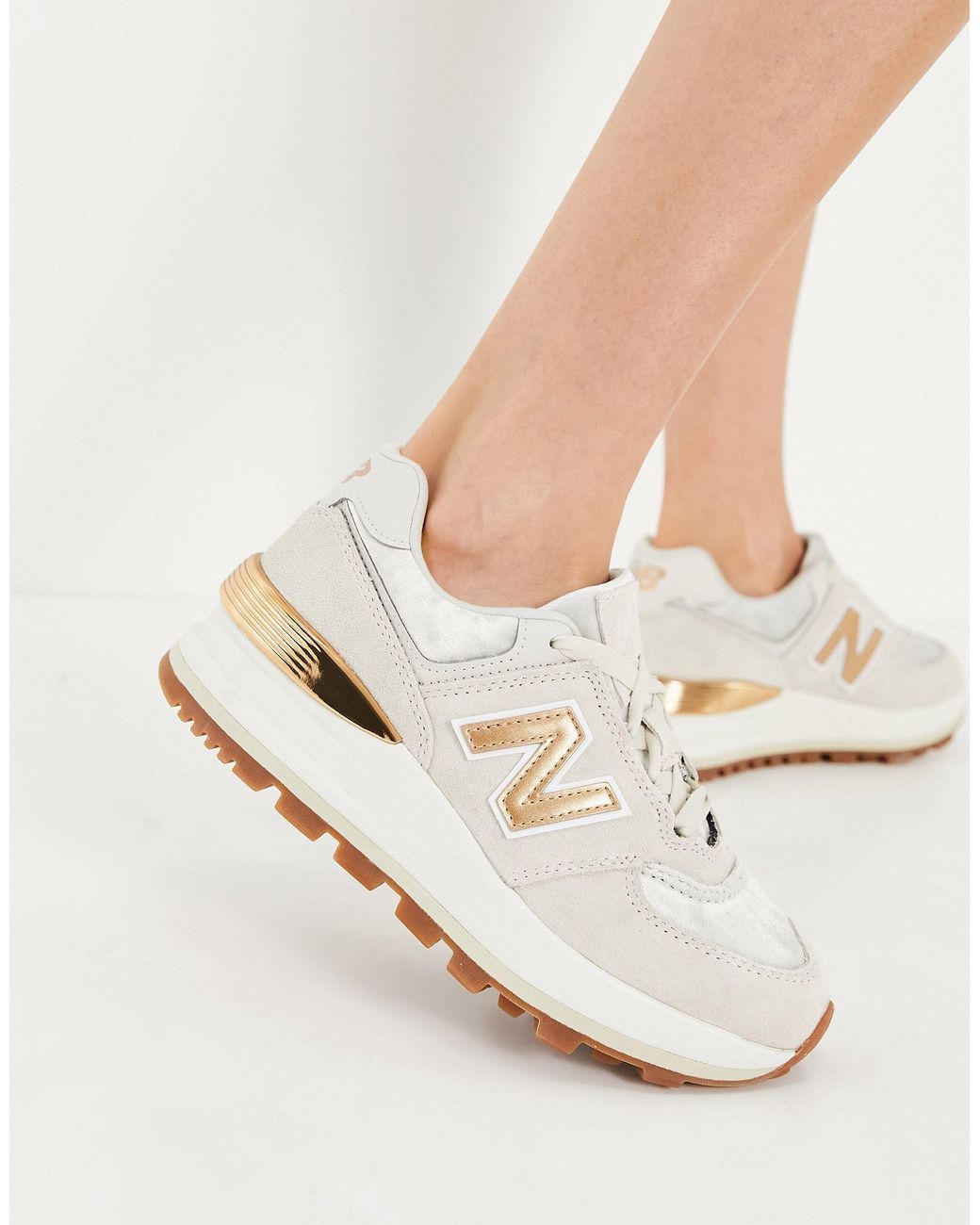 New Balance – 574 – sneaker mit keilabsatz in Weiß | Lyst AT