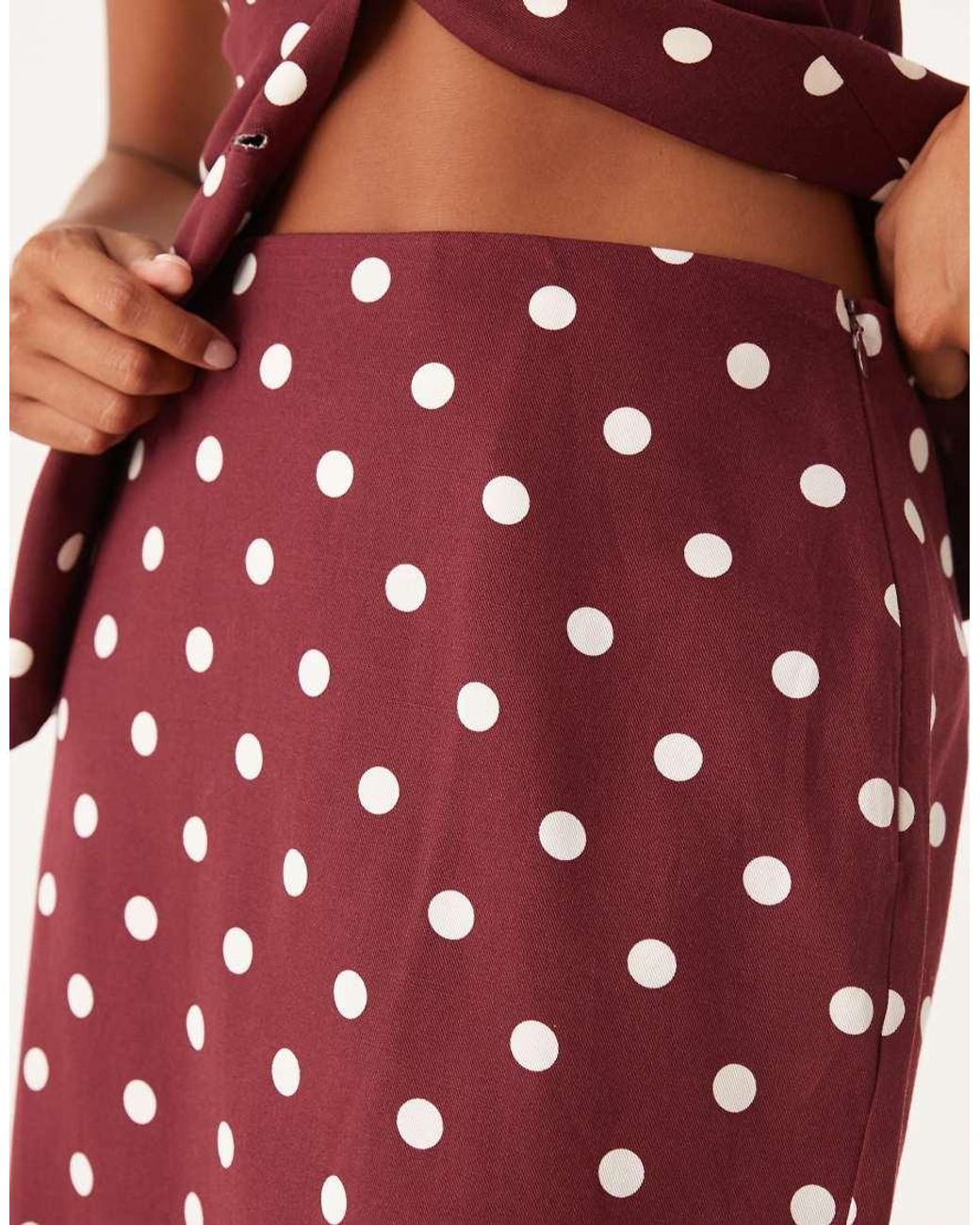 Nobody's Child Petite Red Theta Midi Skirt Co-ord