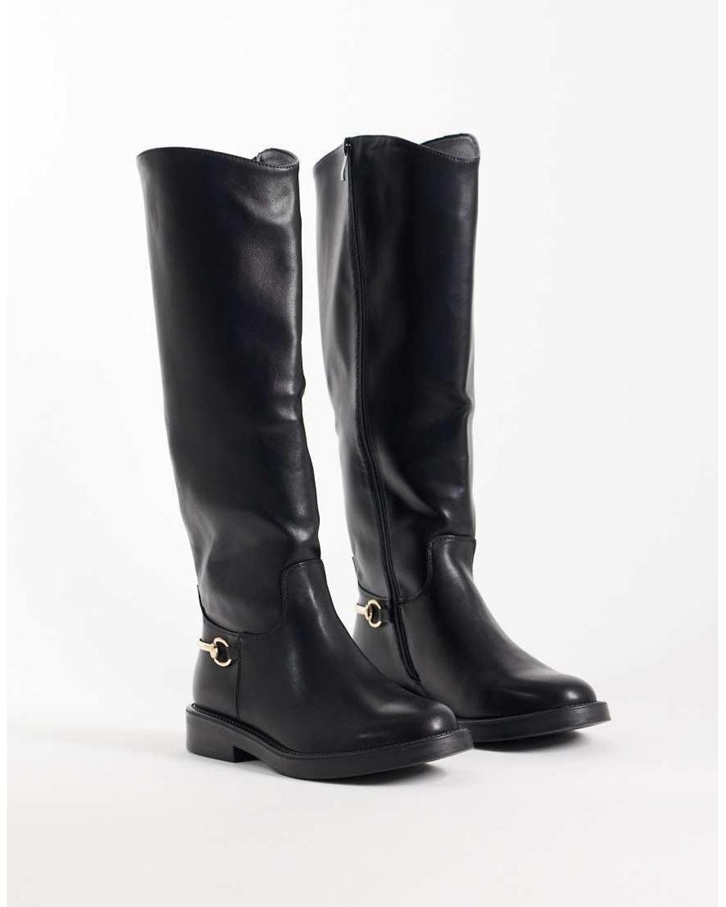 SIMMI Black Simmi London Garnet Knee Boots With Horse Bit Detail