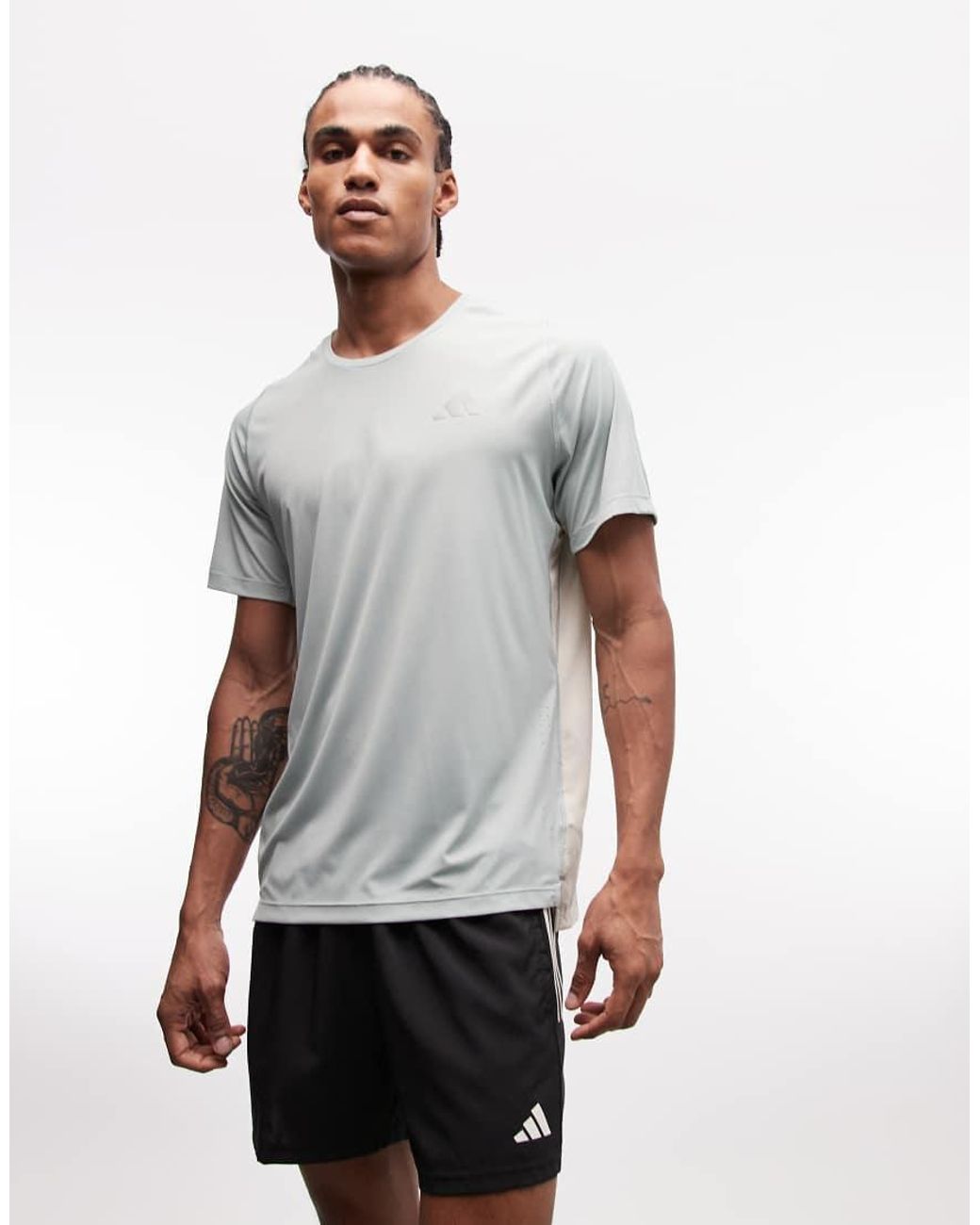 Adidas Originals Gray Adidas Running Adi365 T-Shirt for men