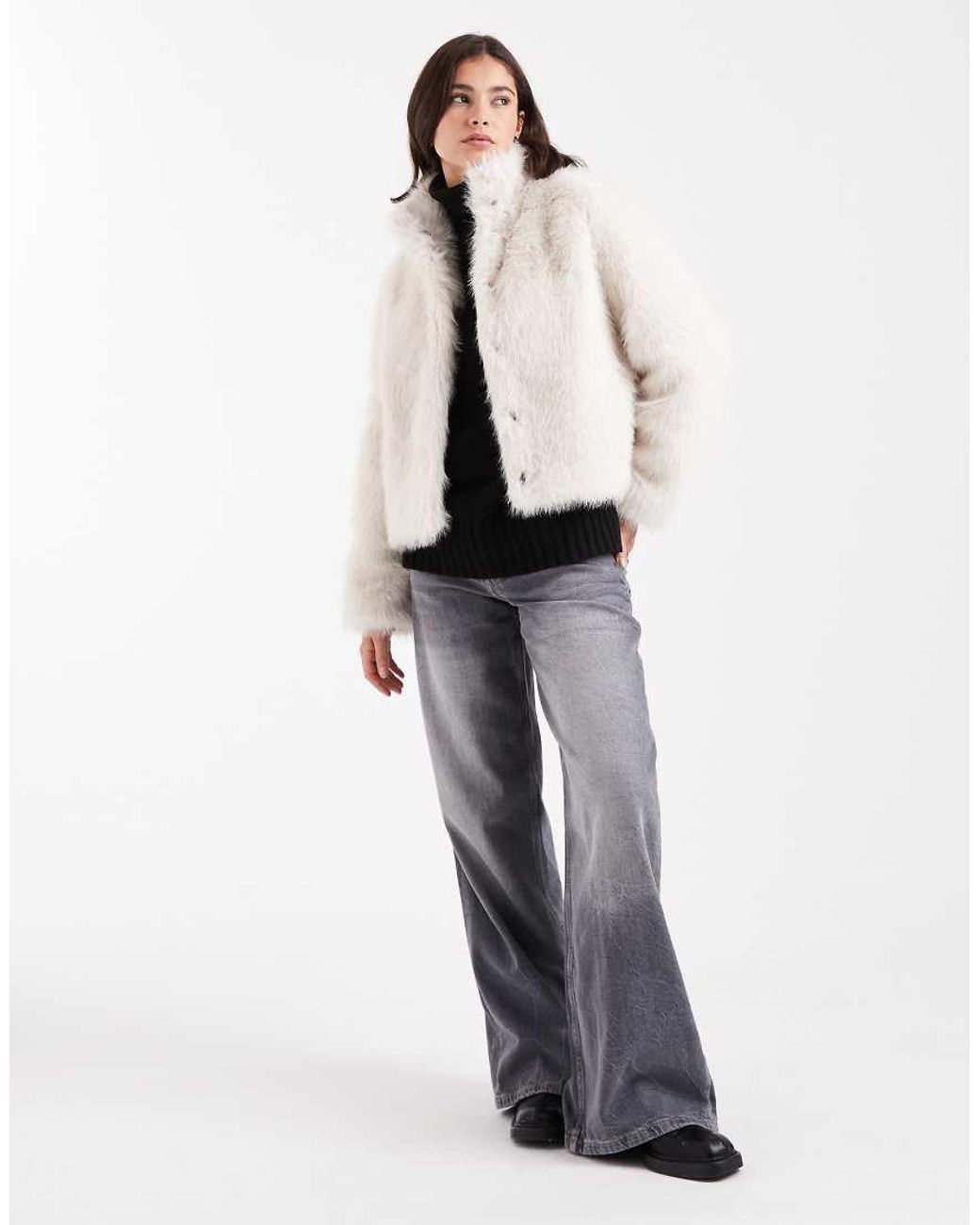 Vero Moda Natural Super Soft Faux Fur Short Coat