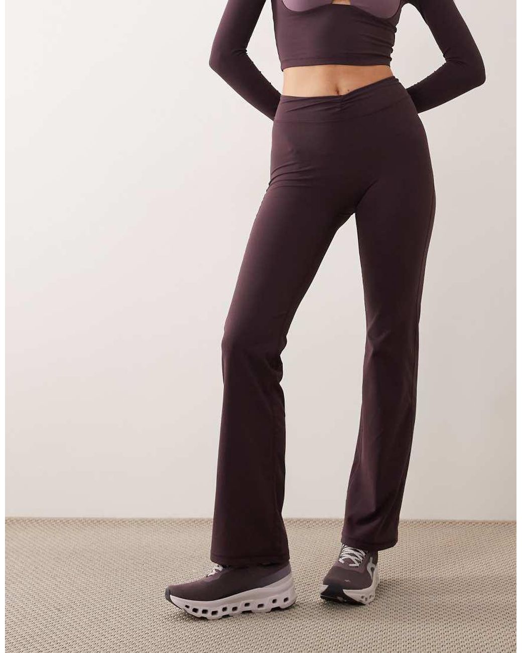 BO+TEE Pink Ruched Front V Waist Flares Co-Ord