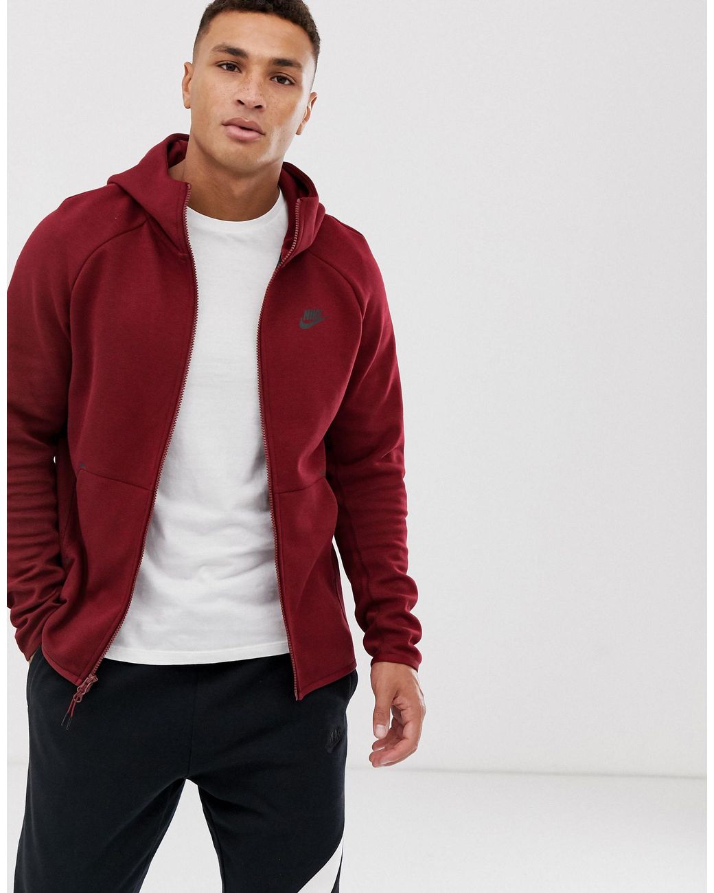 Nike Hoodie Van Tech Fleece in het Rood voor heren | Lyst NL