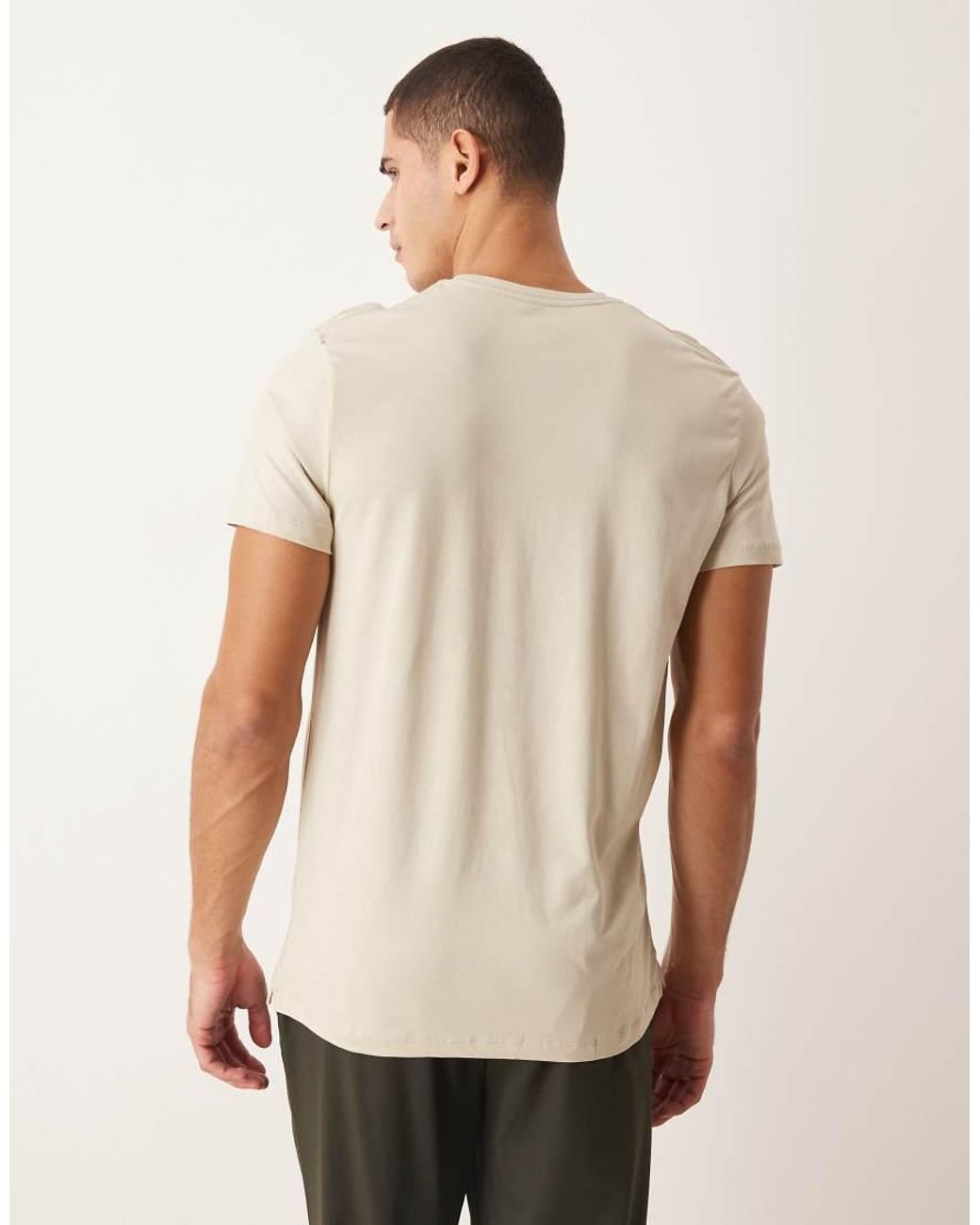 ASOS Natural Premium Supima Cotton Regular Fit T- Shirt for men