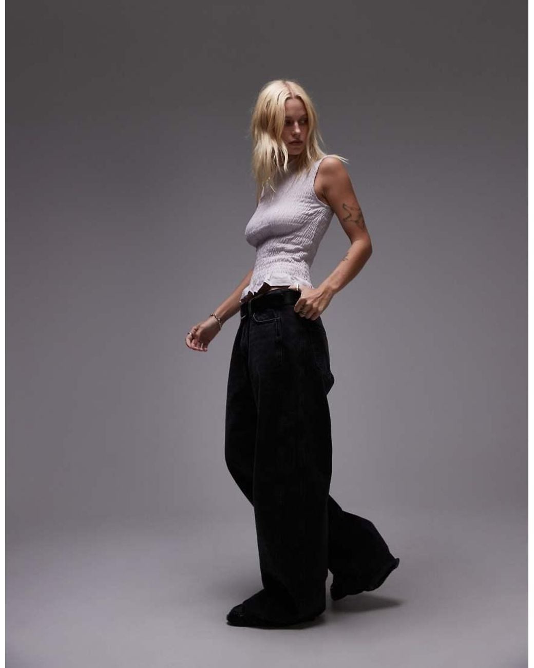 AllSaints Gray Ode Tank Top