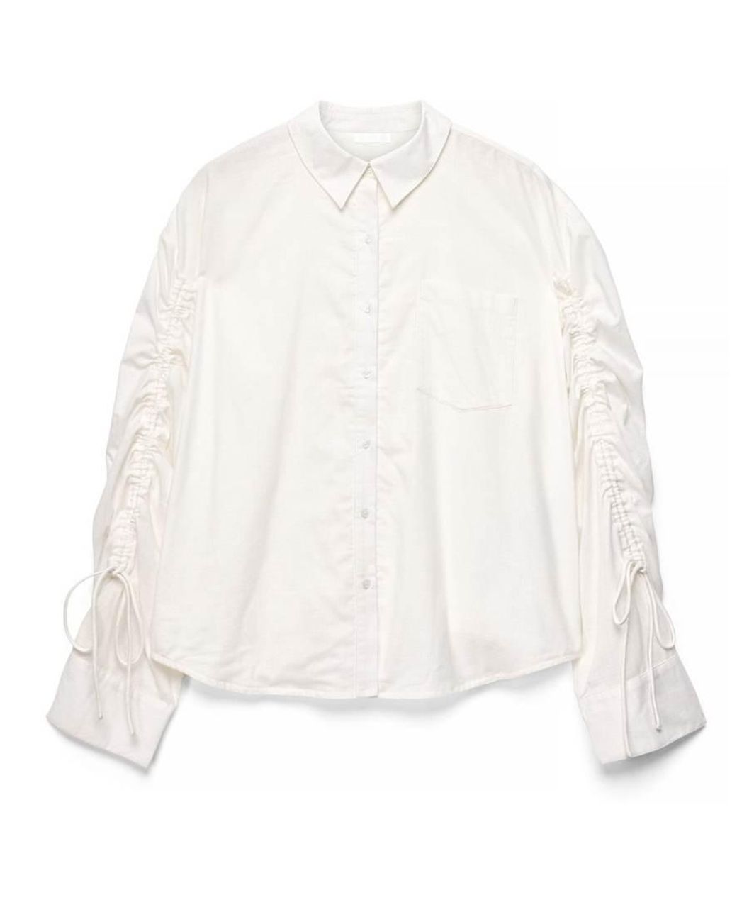 NA-KD White X Charlotte Olivia Drawstring Detail Shirt