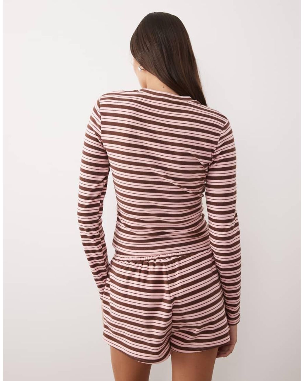 Wanderdoll Multicolor Frankie Premium Jersey Long Sleeve Crew Neck Top Co-ord