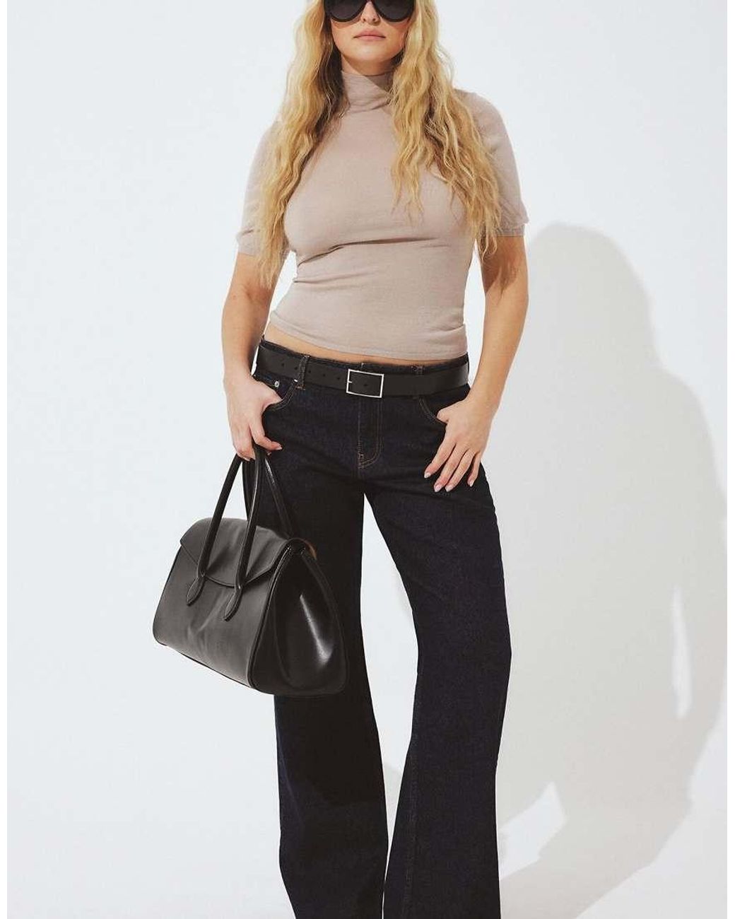 NA-KD White Lane Low Waist Jeans