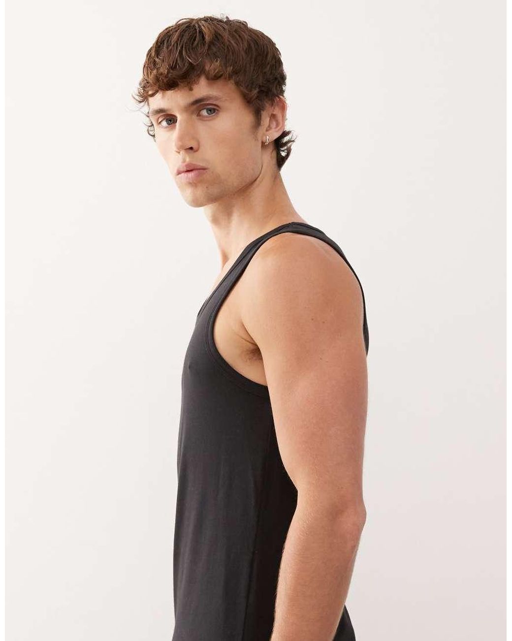 Adidas Black 2 Pack Active Core Cotton Tank Tops for men